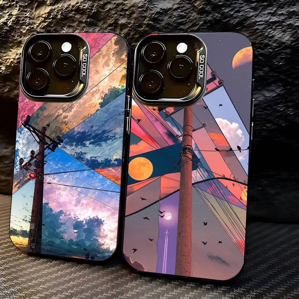 

Divided Sky Phone Case For iPhone 17,16,15,14,13,12,11,Pro,Max,Plus Soft Black Cover