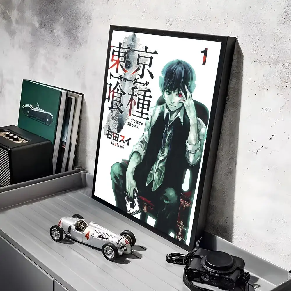 T-Tokyo Ghoul Anime-Poster-Aufkleber, HD-Gemälde, selbstklebende Kunst für Schlafzimmer, Wohnzimmer, Heimdekoration, moderne Wandaufkleber, Geschenk – Detail 14