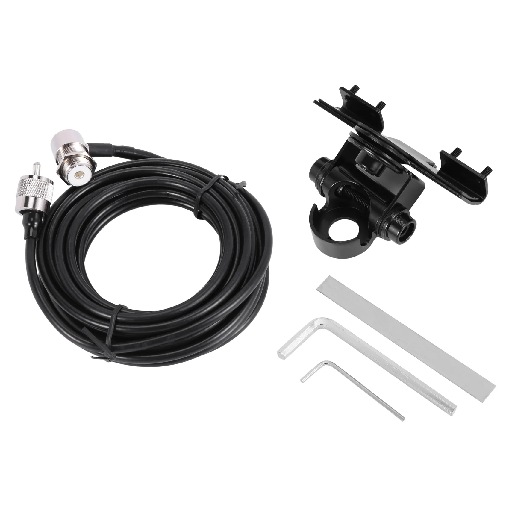 RB-400 Car Antenna Mount Bracket + 5M PL259 Connector Extend Cable Feeder Cable for Mobile Radio TH-9800 BJ-218 KT8900