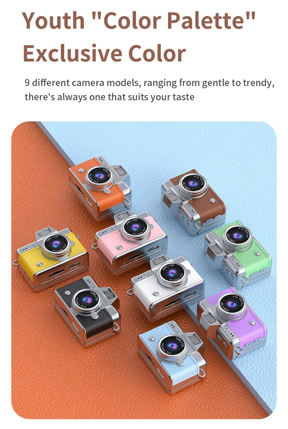 1080P Thumb Mini Camera Keychain Digital Camera Retro Camera HD Photo Travel Outdoor With Screen Support Memory Card for Kids