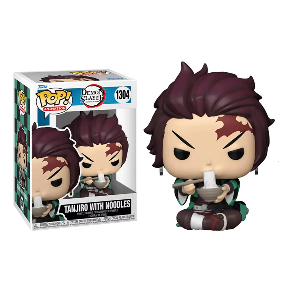 Funko Pop Animation One Piece Tanjiro with Noddles 1304 Misuri Kanroji 1306 Rui 1307 Vinyl Action Figure Toys Kids Gifts