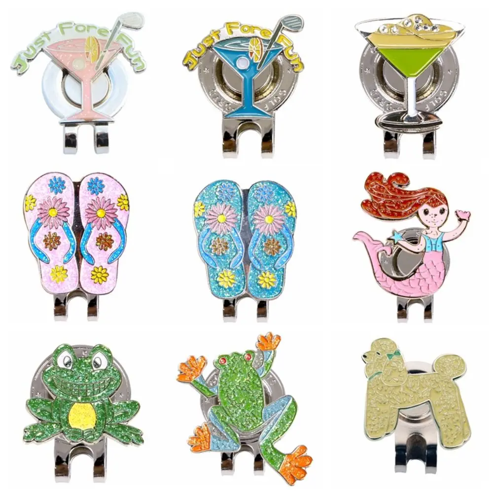 معدات الجولف علامة الكرة قبعة الجولف كليب علامة معدنية قابلة للإزالة علامة الجولف سبيكة فريدة من نوعها مشبك قبعة مغناطيسي هدية للأولاد