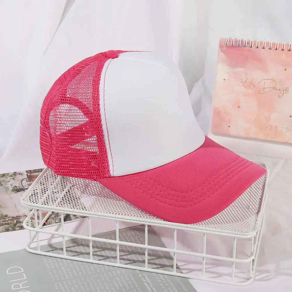 قبعة صيفية شبكية للرجال والنساء، قبعة سائق الشاحنة، قبعة بيسبول Snapback Sunhat