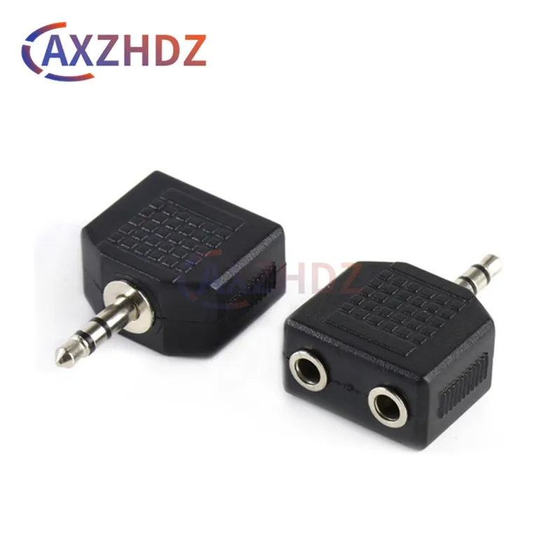 5PCS Mini Stereo 3.5mm Audio Jack Male to Dual 3.5mm Female Double Earphone Headphone Y Splitter Adapter Plug for MP3 Phone