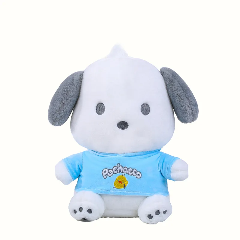 Kawaii moletom com capuz pachadog brinquedo de pelúcia boneca grande bonito cão travesseiro crianças aniversário presente de natal para crianças plushie animal de pelúcia
