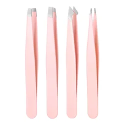 Eyebrow Tweezers Rose Gold Eyebrow Clips Stainless Steel Face Hair Removal Beautiful Makeup Tool Lash Tweezers