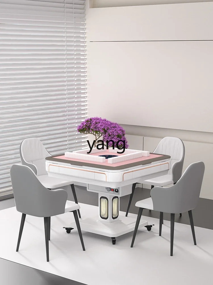 CX pink silent folding mahjong table dining table integrated household electric
