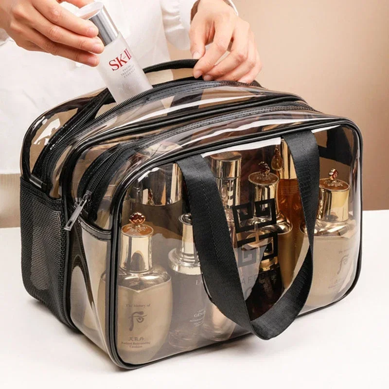 Women Portable Travel Wash Bag Female Transparent Waterproof Makeup Storage Pouch Large Capacity Cosmetic Organizer Beauty Case