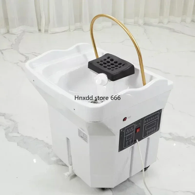 Water Circulation Shampo Chair Water Tank 60L Portable Stylist Head Spa Hair Wash Chair Move Shampouineuse Salon Furniture