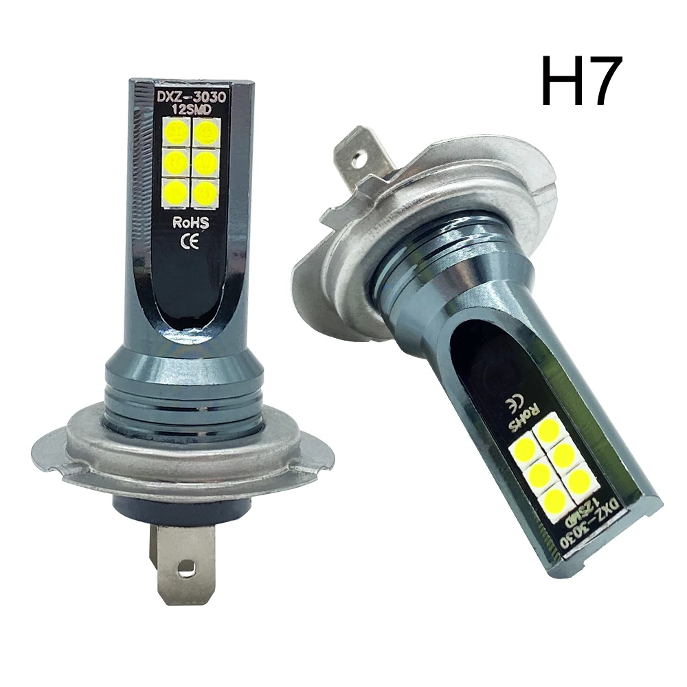 2Pcs H4 H7 LED Headlight H11 H8 H9 H1 H3 Car Fog Light LED Bulbs 9005 9006 Hb3 Hb4 Auto Driving Running Lamps 12000LM 12V 6000K