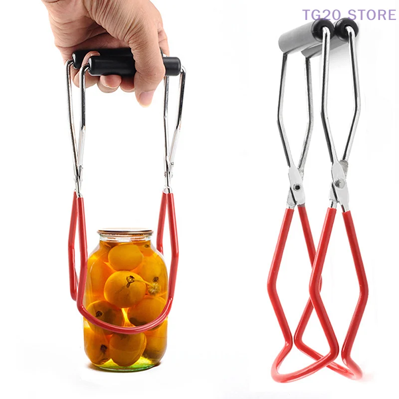 1X Canning Jar Lifter Tongs Jar Lifter with Grip Handle Anti-slip Clip