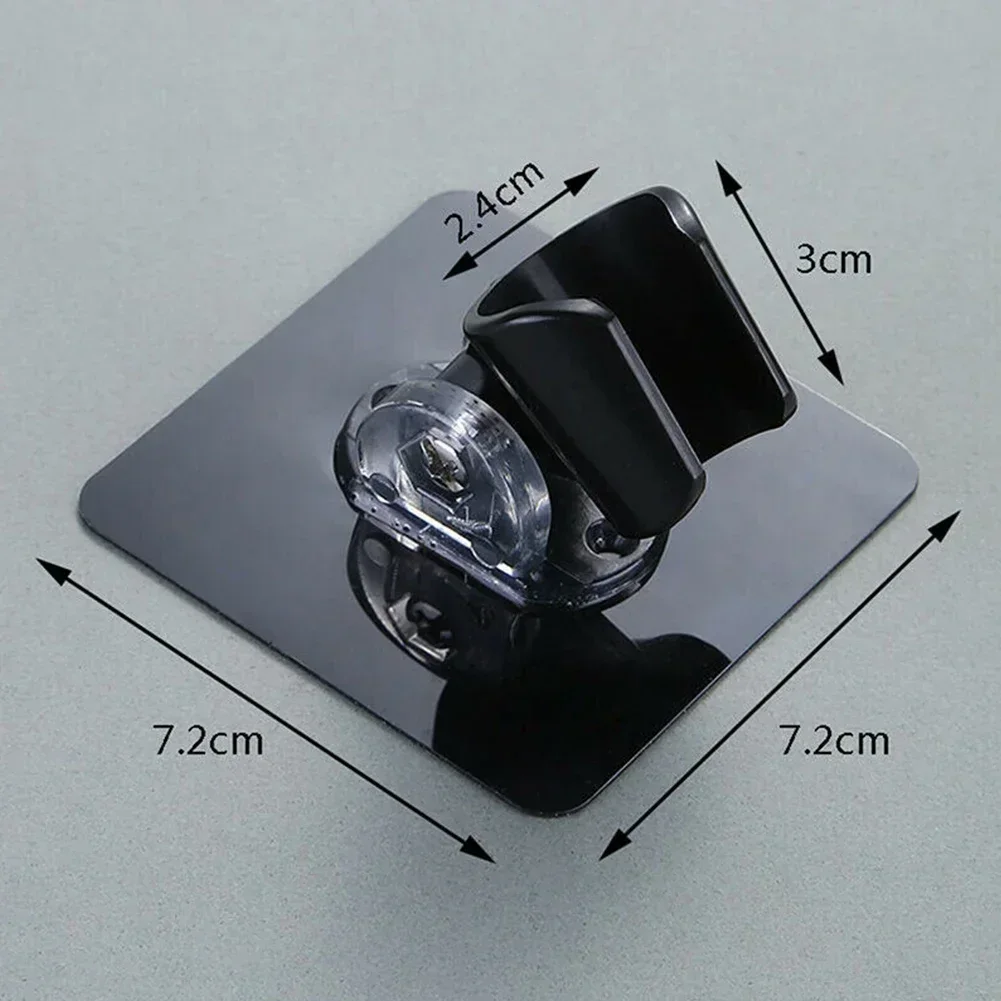 Bathroom Home Shower Head Holder Bracket White 7.2*7.2cm ABS PC Transparent Wall Mount Suitable For Most Shower