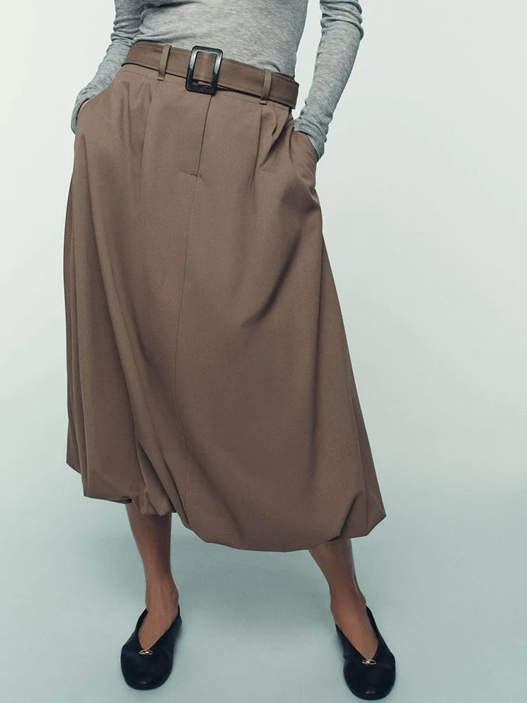 

Весна 2026: Новинка! Женская модная юбка-миди с высокой талией и пышными штанинами, этнический сценический костюм, туника, платье с длинным рукавом и V-образным вырезом