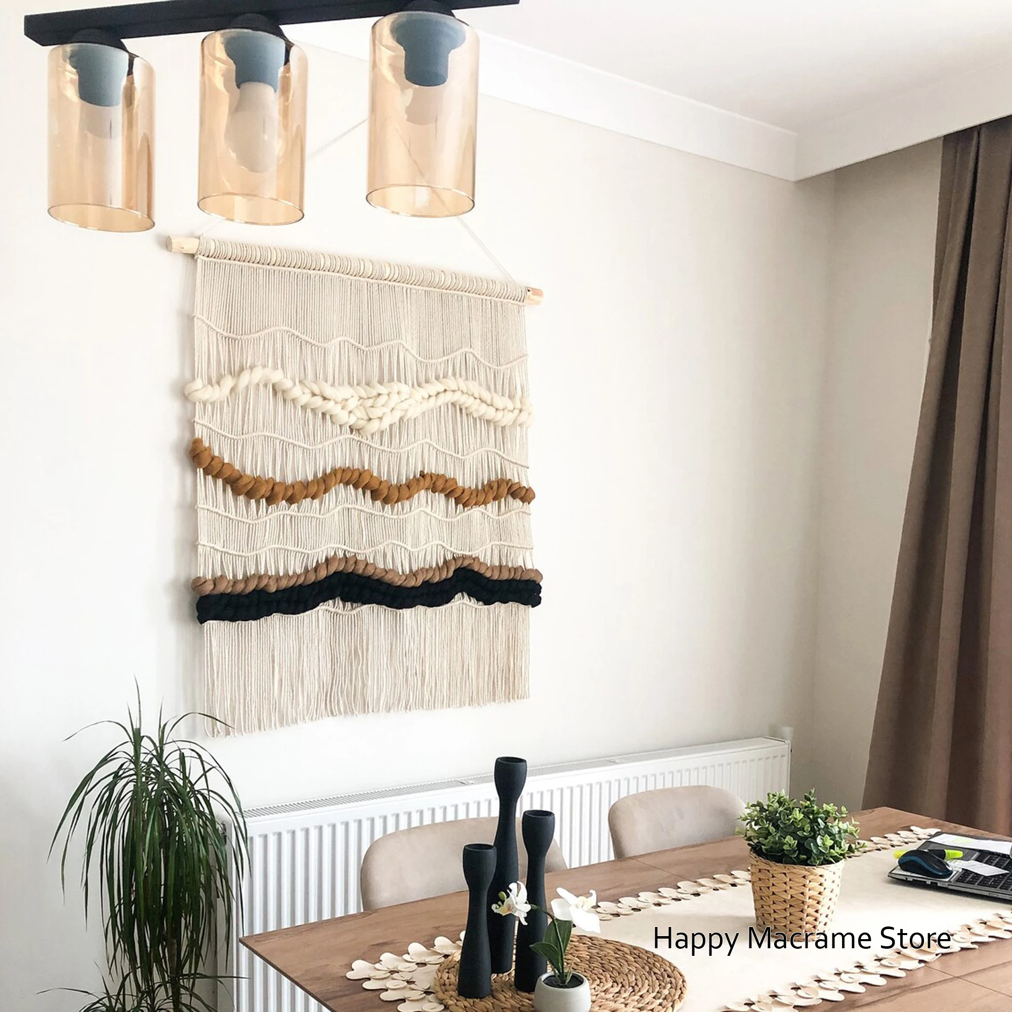 Large Macrame Wall Hanging, Woven Wall Tapestry, Boho Wall Decor, Bohemian Art Decoration, Macraweave Tapestry, Modern Wall Rug