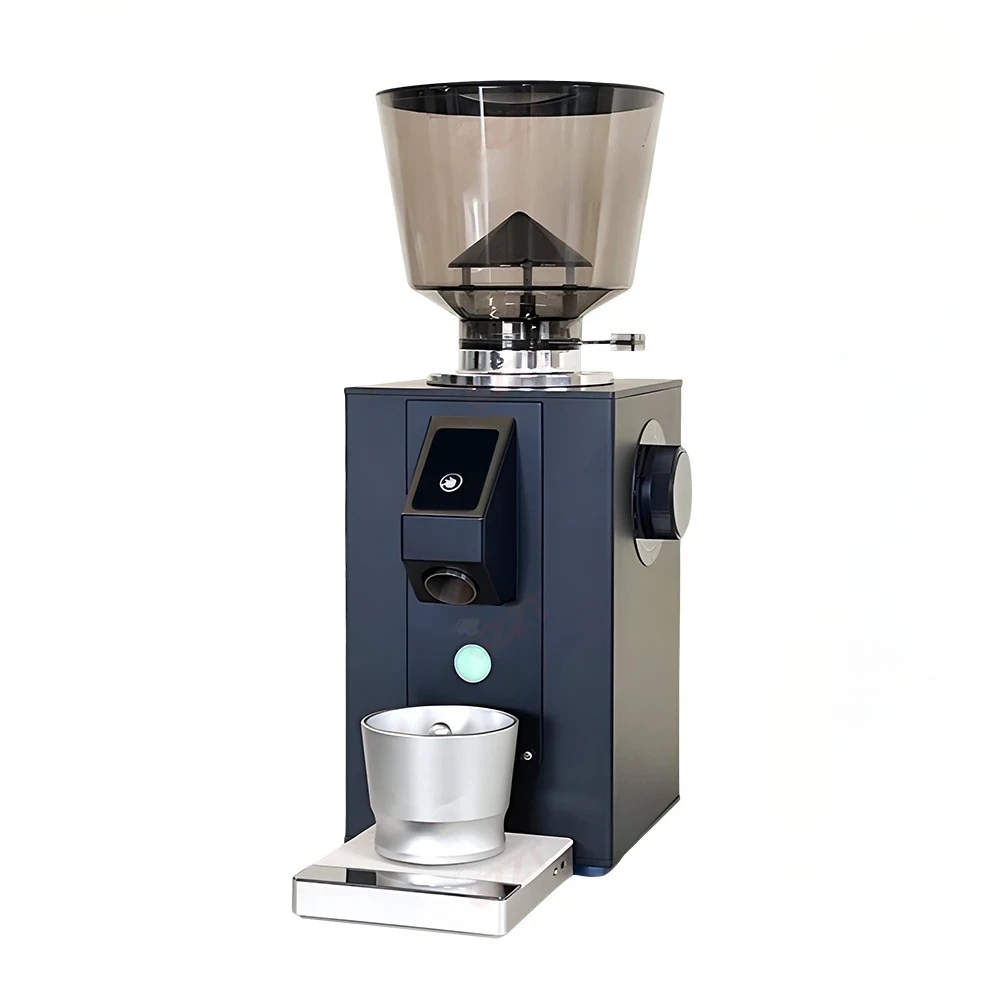 64MM Flat Burr Commercial Coffee Bean Grinder Grind by Weight With Bluetooth Scale Single Double Dosing Quantitative Grinder