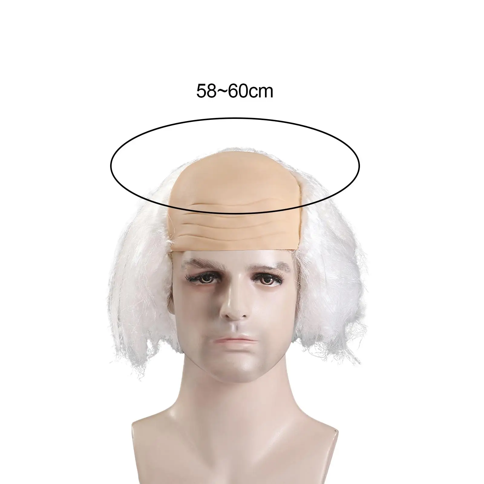 Czapka z peruką dla starców Wygodna, uniwersalna peruka na imprezy tematyczne, wesela, koncerty, rekwizyty na występy na scenie