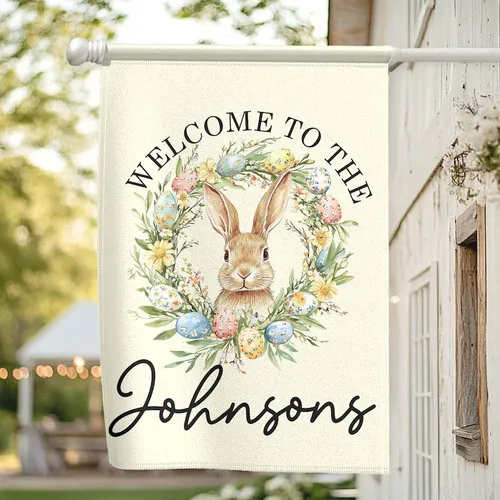 Personalized Easter Flag Custom House Garden Yard Decor Double UUI GGX