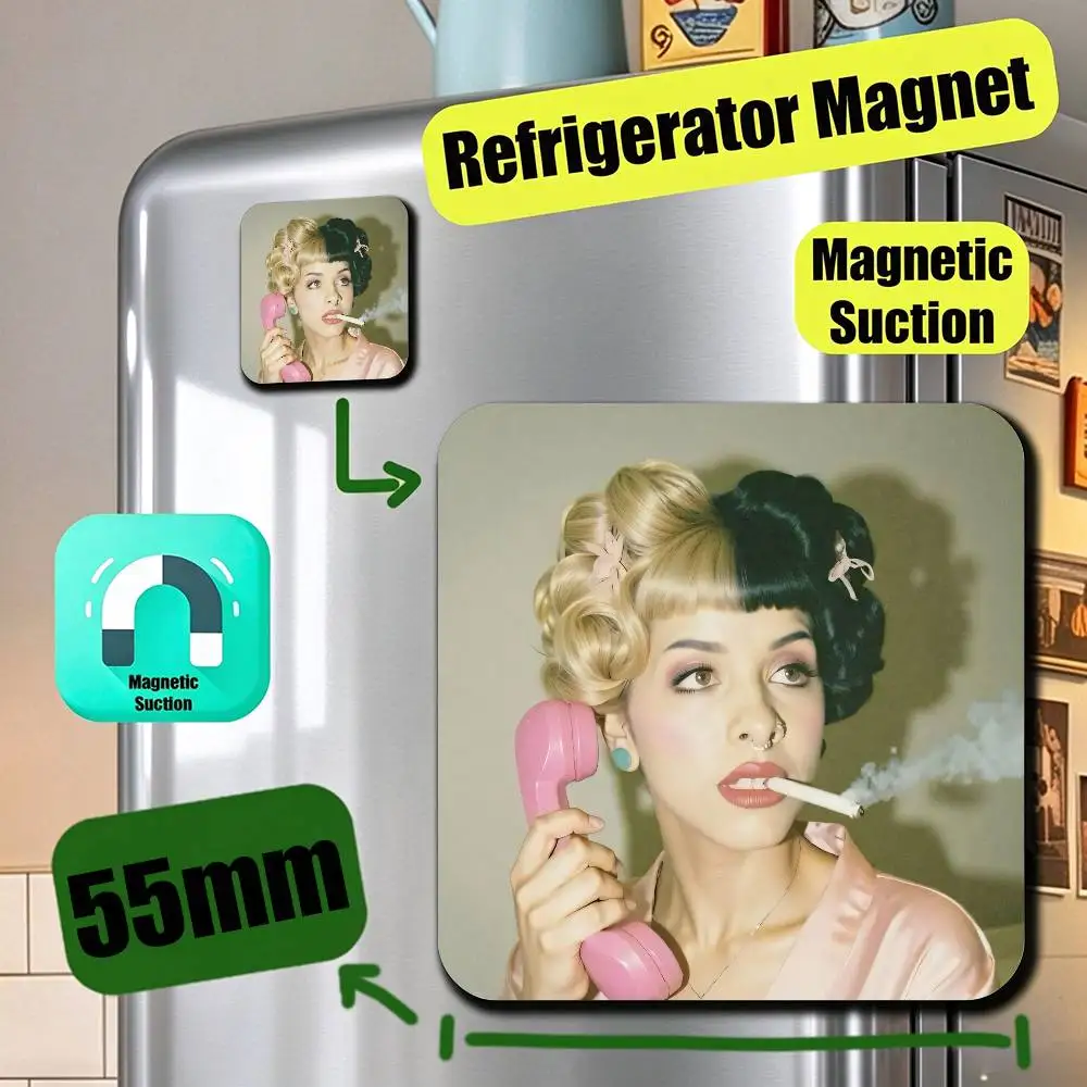 For Melanie Martinez HADES Cry Baby Refrigerator Magnets Metal Icebox Cabinet Custom Fridge Magnetic Decoration Cover