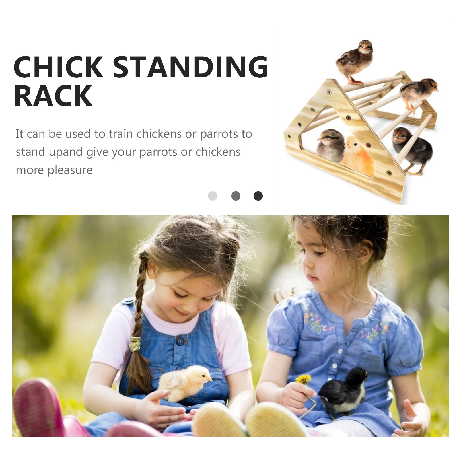 

Durable Chicken Wood Standing Rack Roosting Perch For Bird Cage Training For Parrots Chickens Rooster Hen Chicks Poultry Rack