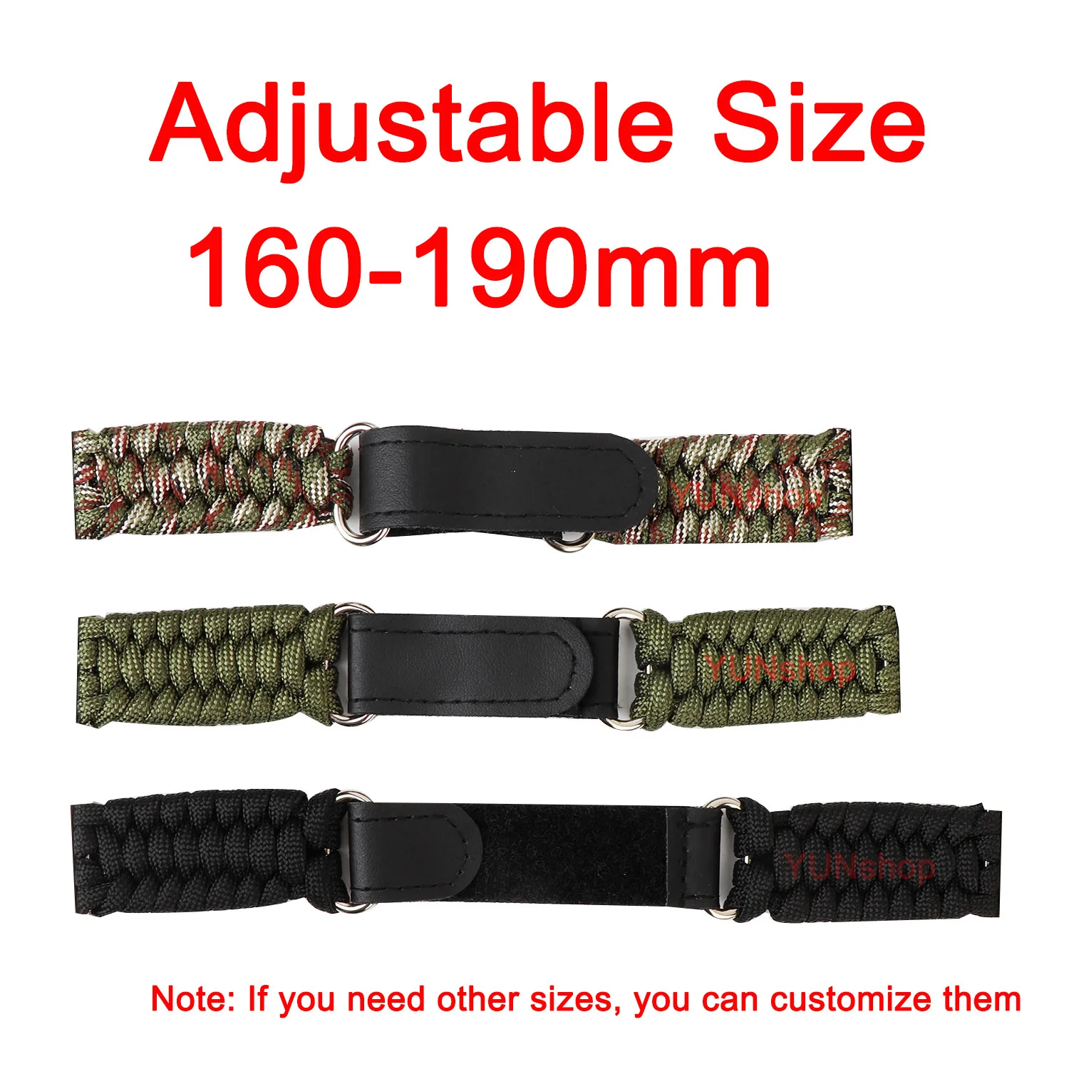 22mm 20mm Band For Samsung Galaxy Watch 6 5 4 3 Classic 5Pro Active S3 Nylon Umbrella Rope Bracelet Huawei Watch GT 2 3 4 Strap