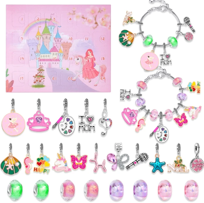 Christmas Countdown 24 Calendar Advent Surprise Christmas DIY Creative Combination Christmas Bracelet