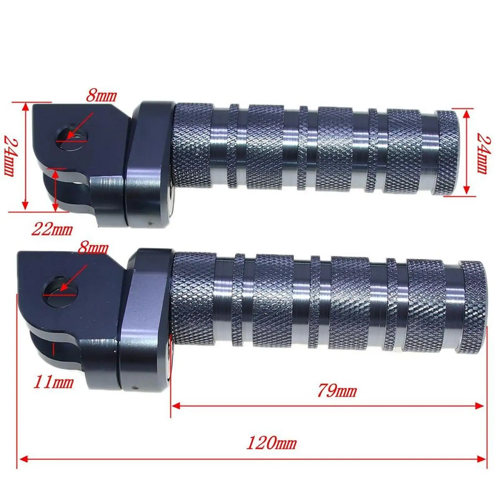Motorbike Footrest Rest Pedals Aluminum Material Non Slip Easy Install for Honda CB