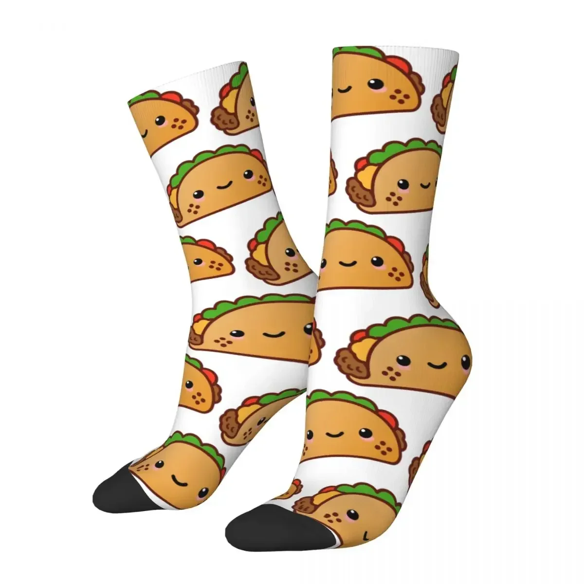 

Носки Happy Taco, поглощающие пот чулки в стиле Харадзюку, всесезонные длинные носки, аксессуары для мужчин и женщин, подарки