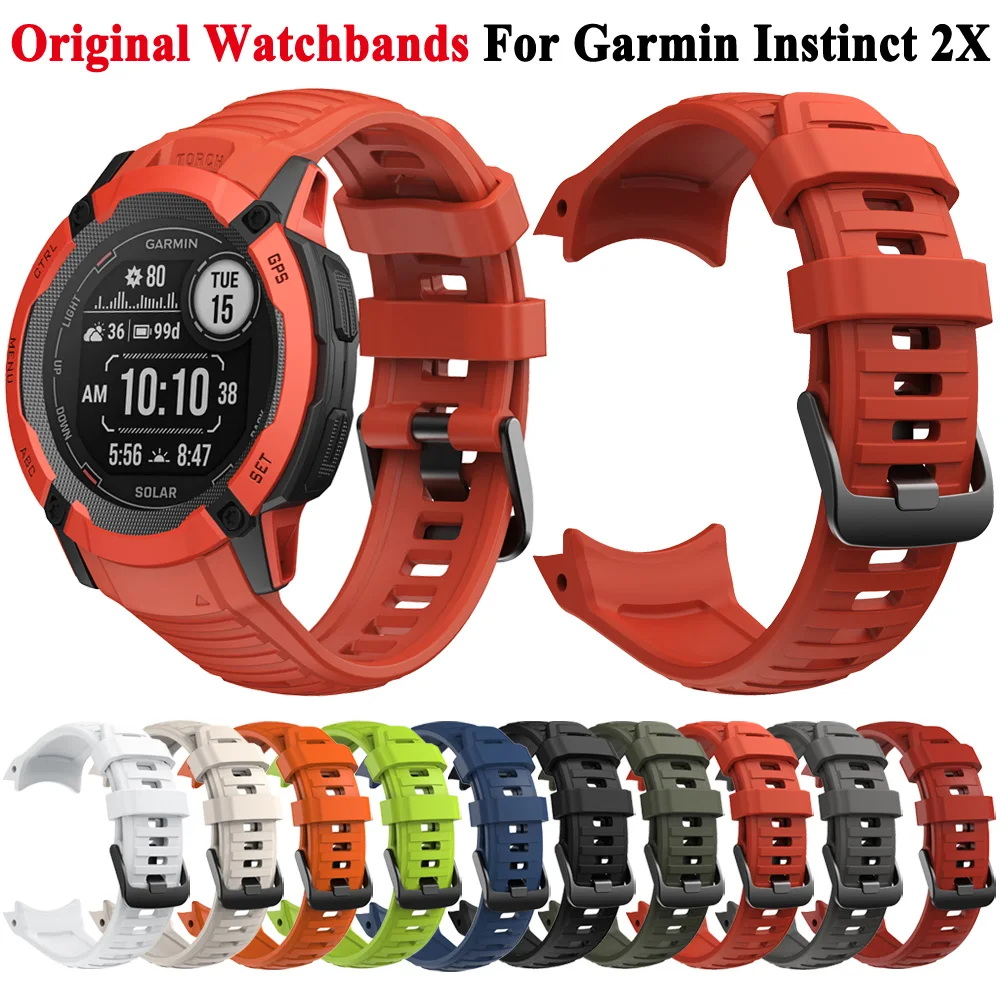 

For Garmin Instinct 2X Solar Silicone Watch Strap Watchband Bracelet For Garmin Instinct 2X Replacement Smartwatch Wristband