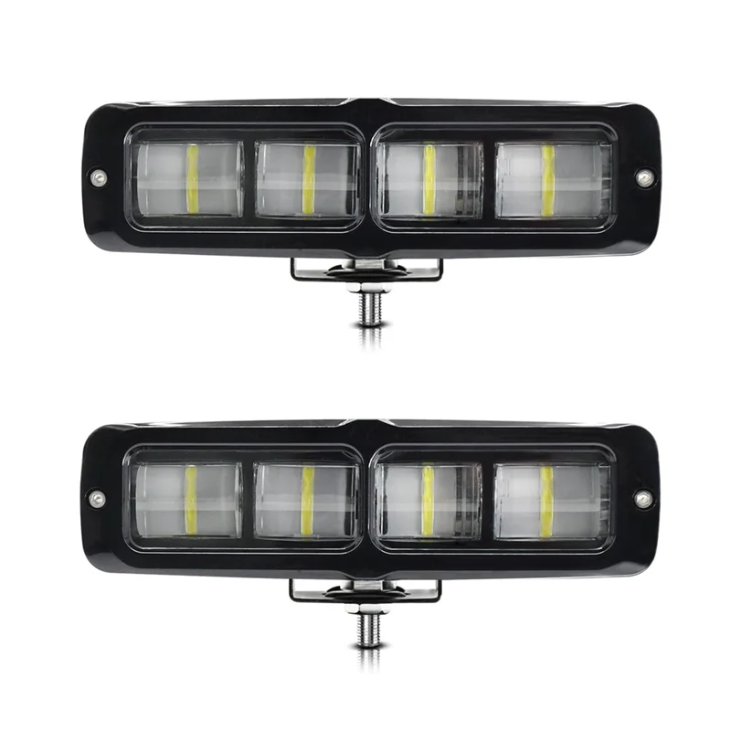 

2 шт. 6-дюймовая светодиодная панель, противотуманная фара 80 Вт, внедорожные фонари, рабочая световая панель для грузовика, внедорожника, квадроцикла, лодки, аксессуары для мотоциклов