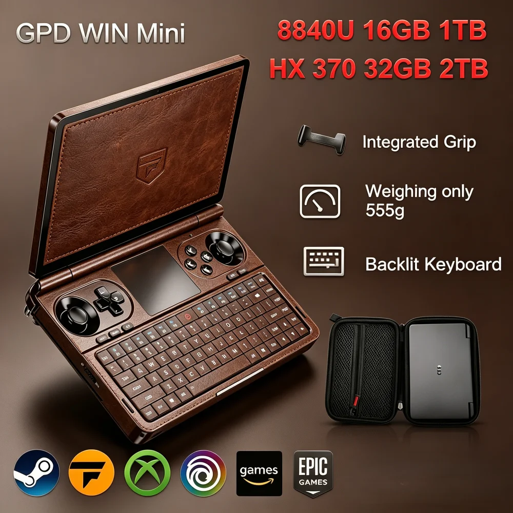 GPD WIN Mini Handheld Gaming Laptop Touchscreen AMD AI 9 HX 370 7 32GB RAM 2TB PCIE4.0 Portable Tablet Ultimate Edition