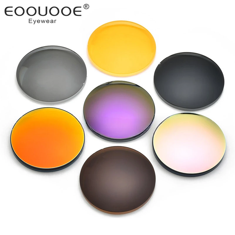 

EOOUOOEPolarized Lens 1.56 1.61 1.67 Myopia Sunglasses Lens UV400 Prescription CR-39 Resin Spherical Lens 1 Pair