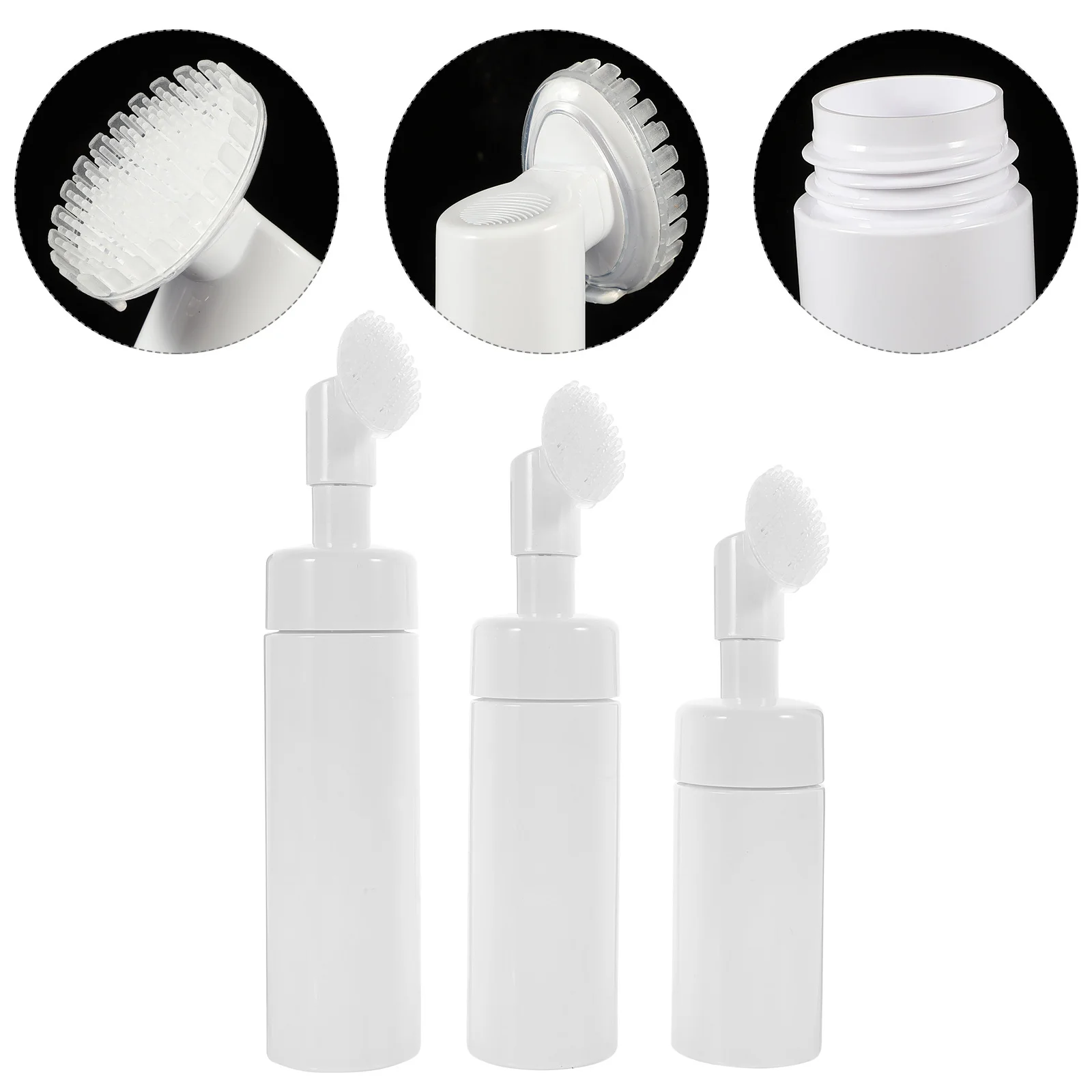 

3Pcs Foaming Bottle Set Compact Travel Size Pump Dispenser for Face Wash Shampoo Conditioner Multi-Functional Empty Containers
