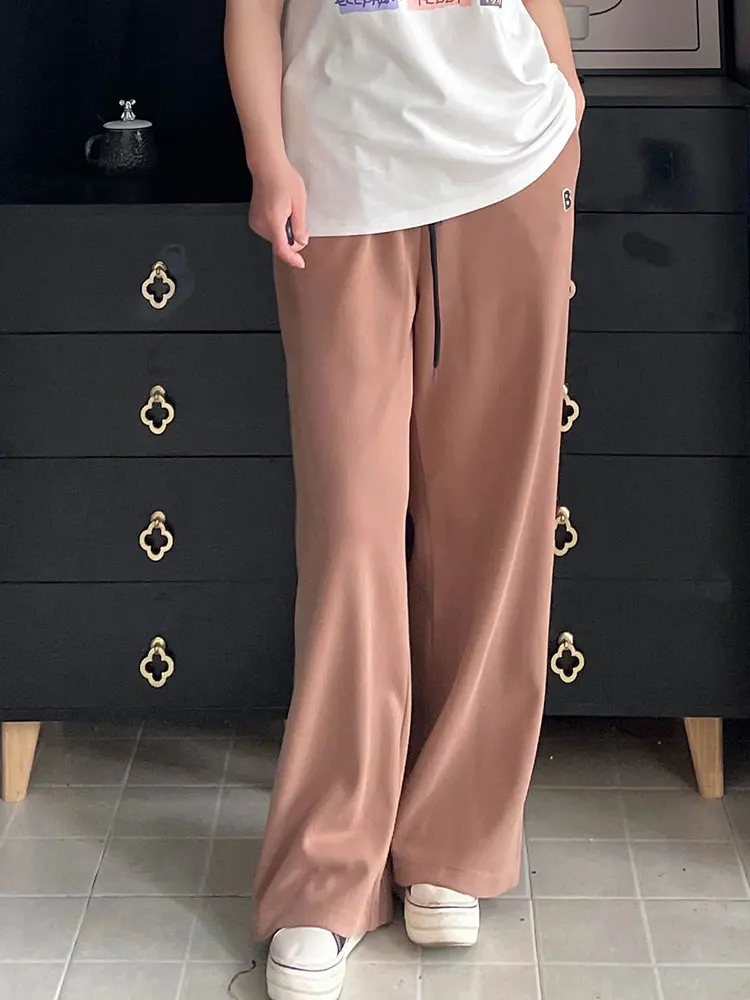

Loose Wide Leg Pants Women's plus Size Comfortable Elastic Waist Long Trousers Conceal Meat Casual Sweatpants