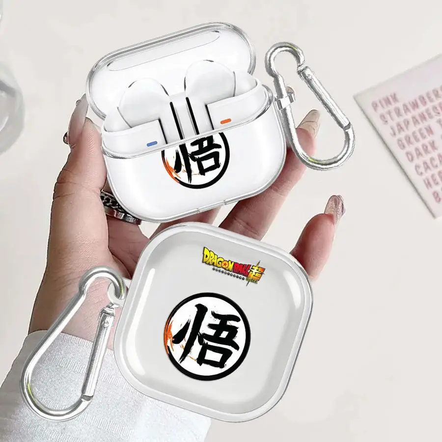 Dragon Ball Cool Logo Case For Samsung Galaxy Buds 4 Pro 3 FE Live 2 2Pro 3Pro 4Pro Clear Earphone Cases Cover With Hook