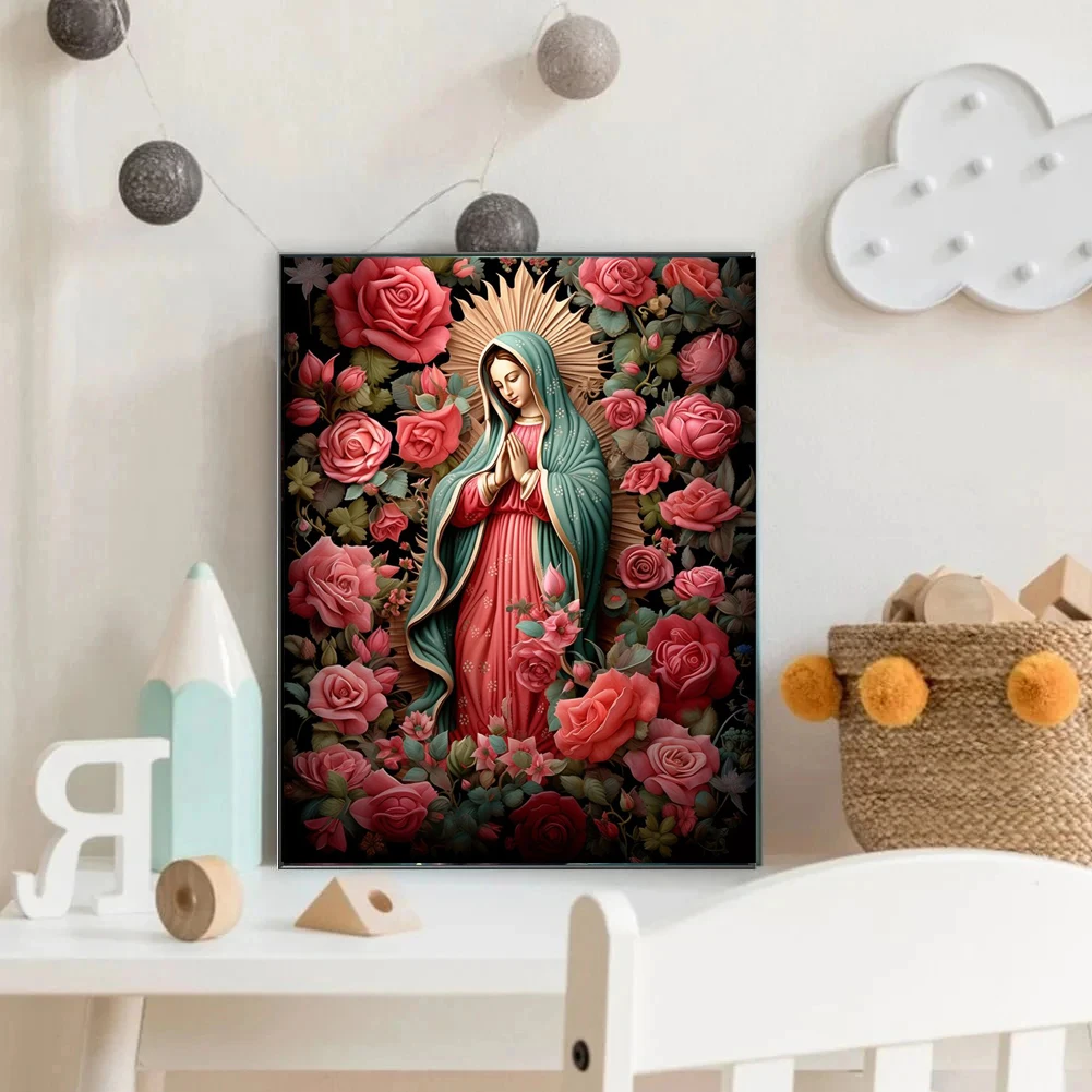 Our Lady of Guadalupe DIY 5D Diamond Painting Religion New 2024 Full Square Round Diamond Embroidery Crafts Set Home Decoration