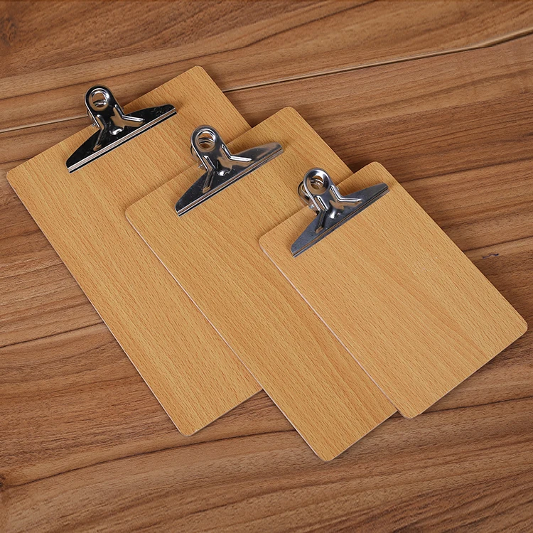 1pcs A4/A5 size wooden clipboard ranodm file Folder stationary board hard board Writing plate clip report office supplies