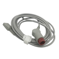 Invasive Blood Pressure Cable IBP Transducer Adapter Cable 12 Pin for Phi*lip*s Patient Monitor