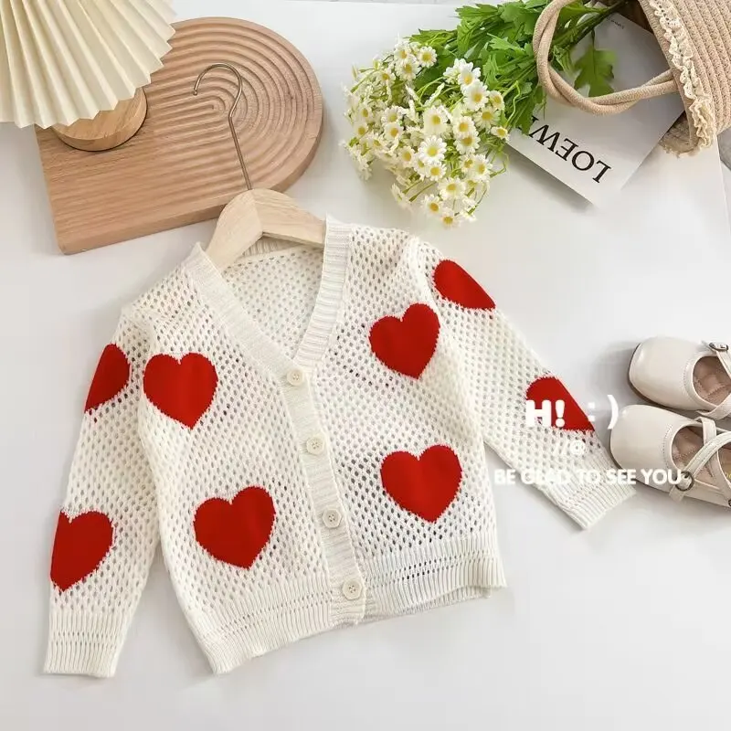 

New Girls Cardigan Sweater Coat Spring Autumn Children Casual Baby Boys Girls Cardigan Tops Children V-Neck Long Sleeve Clothes