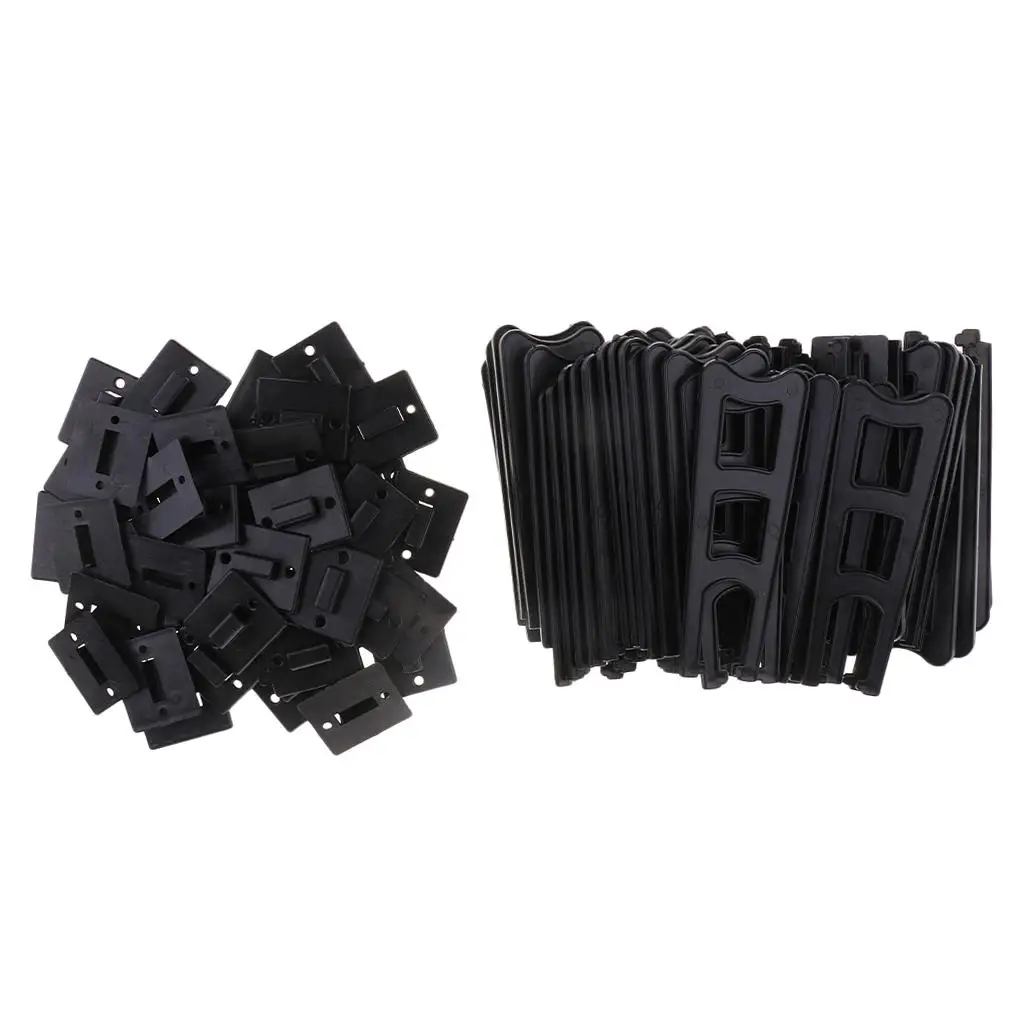 (50 Pack)Adjustable Plastic Display Stand Easel Stand Holder,Displays Picture Frames, Photo,Art Collection,Black