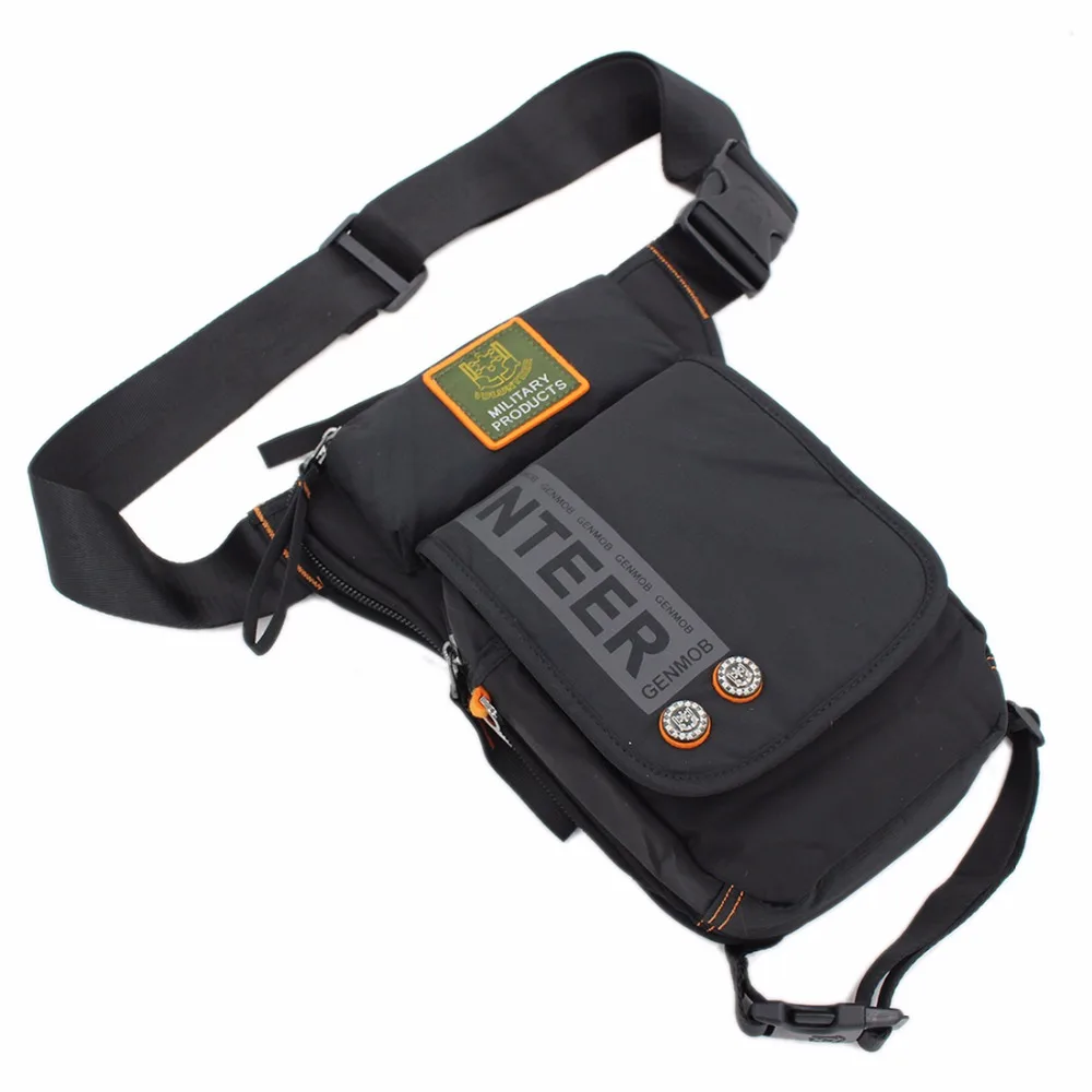 Motorcycle Rider Men Fanny Waist Pack Belt Hip Bum Drop Thigh Pouch Crossbody Shoulder Bags Oxford Leg Bag