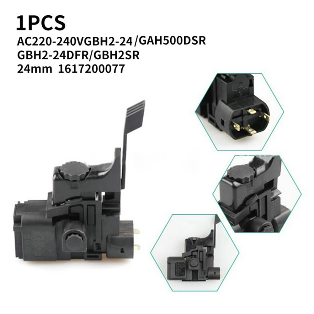 1pc Switch For GBH2-24 DFR GBH2-24 Power Tools Replacement Parts AC220-240V 1617200077 Plastic Switch Tools Fittings