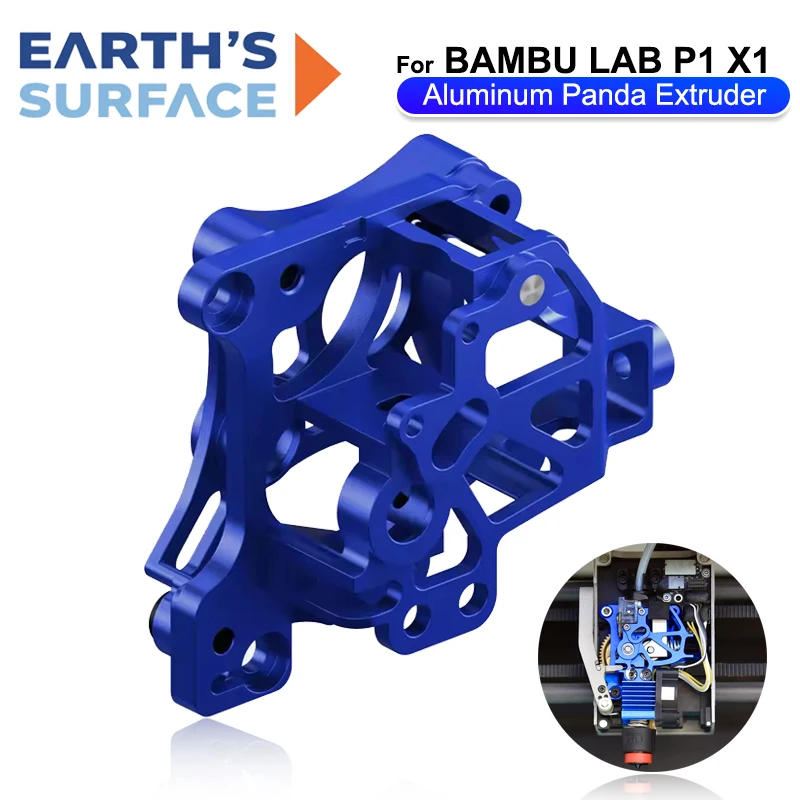 Aluminium-Panda-Extruder, leicht, präzisionsgefertigt, CNC-gefertigt für Bambu Lab P1P P1S X1C X1E Panda Claw Panda Revo Panda Jetpack