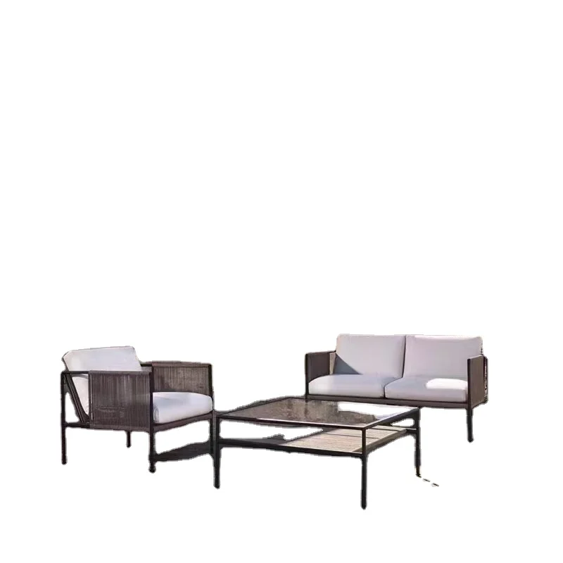 

Современный скандинавский диван-кресло из алюминиевого сплава с подушкой для сада, виллы, веранды