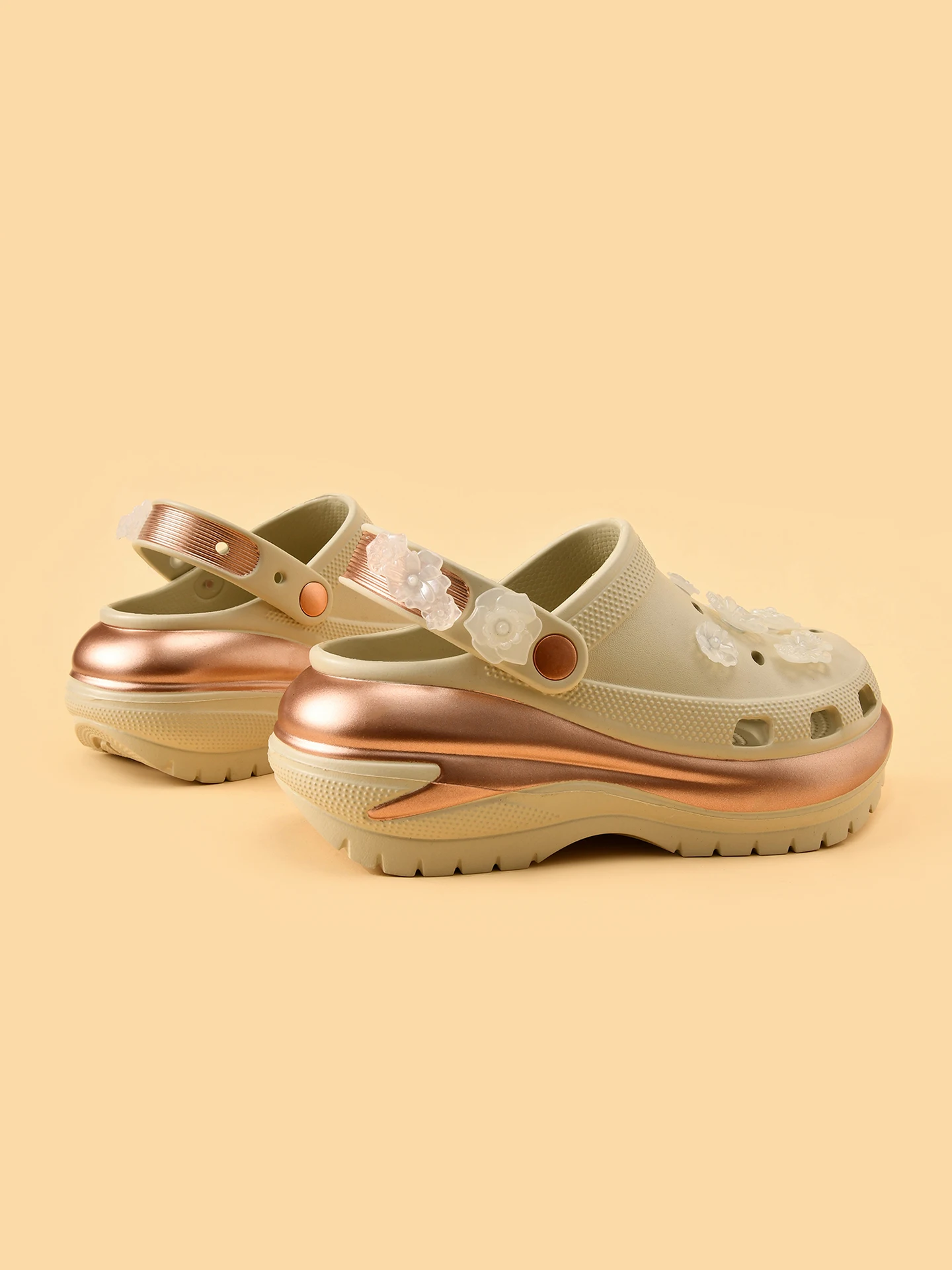 Kabeenston Women's Summer Outdoor Thick Bottom Headed Sandals Casual Fashion Two-Way Beachside Beach Slippers Hollow out Design