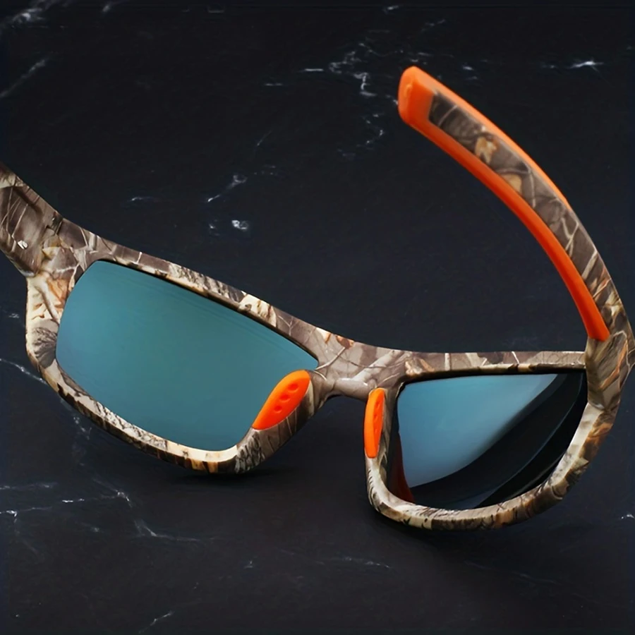 Gafas de sol polarizadas para hombre y mujer, lentes rectangulares Vintage para deportes al aire libre, diseñador de lujo para pesca