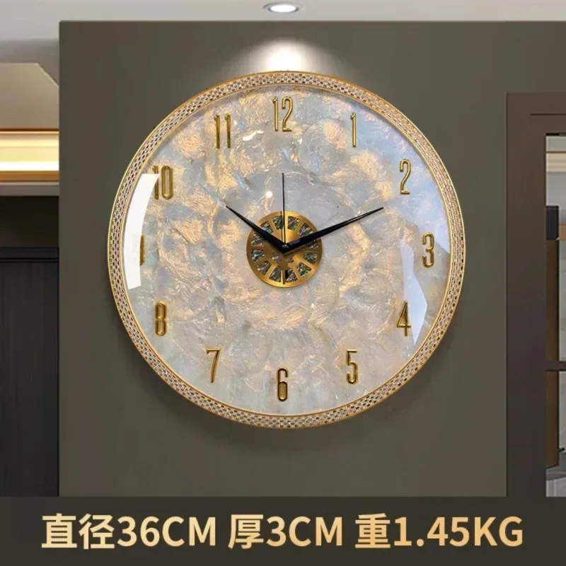 Light luxury shell wall clock 2025 new wall watch living room home clock modern simple Internet celebrity atmosphere wall clock