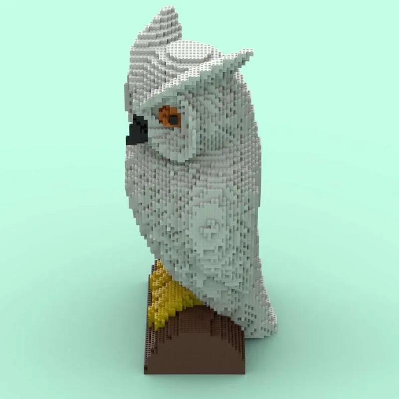 New MOC-142459 large Owl sculpture made Super Large Model Building Blocks Bricks DIY Educational Toys For Kids Birthday Gifts