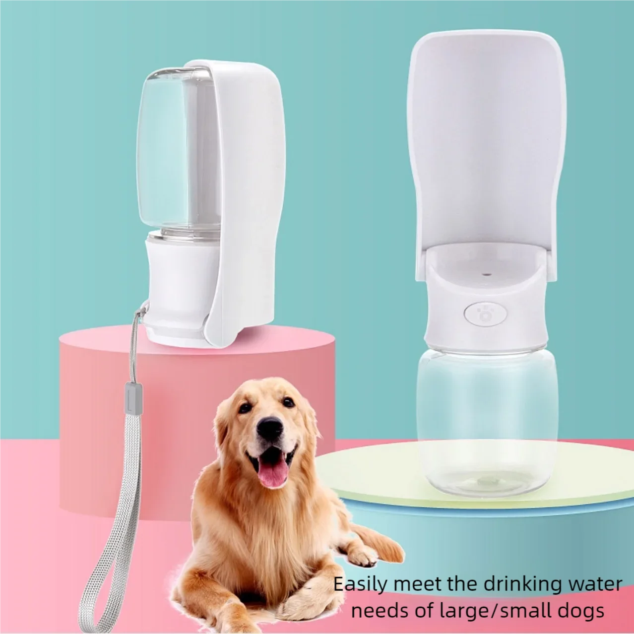 Botella de agua para mascotas, alimentador de agua para perros y gatos, cuencos a prueba de fugas para viajes al aire libre, contenedor para beber para cachorros, Pug, Chihuahua, Labrador