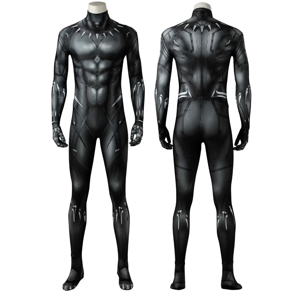 Movie Superhero Role-Playing Halloween Carnival Black Shara Panther Costume 3D Printed Black Tight Fitting Jumpsuit