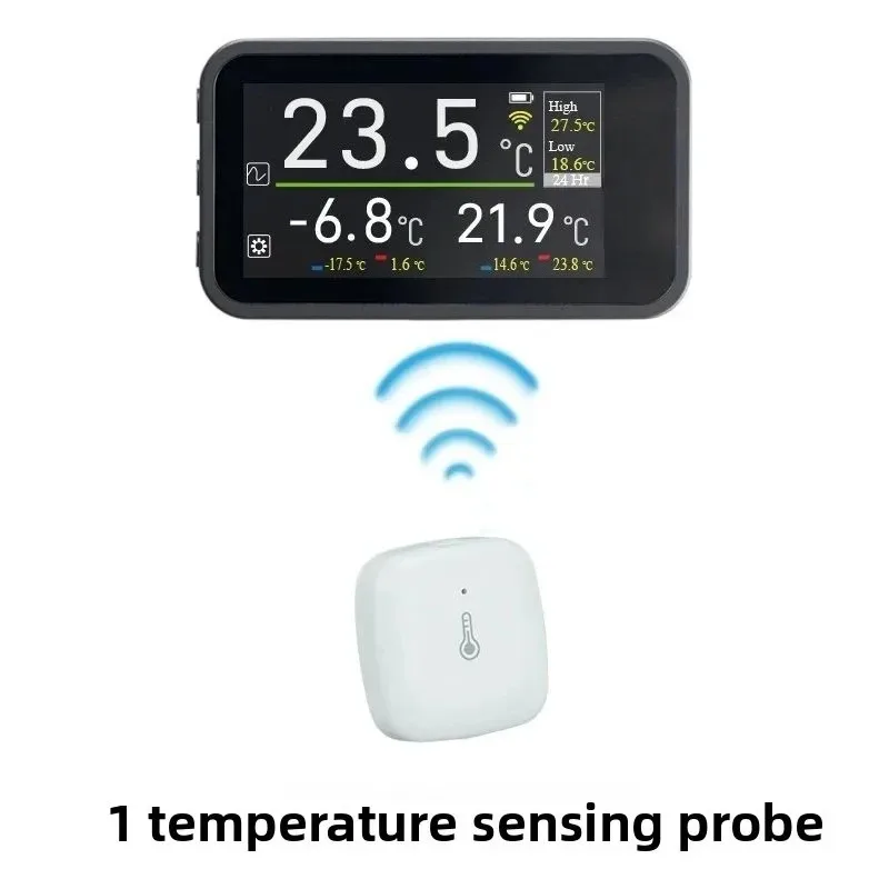 Useful Wireless Digital Thermometer for Home Car Indoor Outdoor, High Low Temperature Alarm with LED Indicator